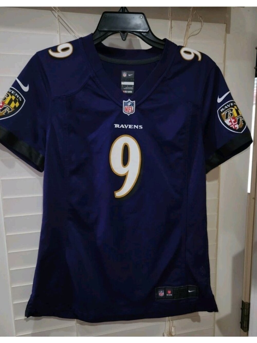 Nike BALTIMORE RAVENS Justin Tucker #9 Womens Medium Jersey Purple NFL